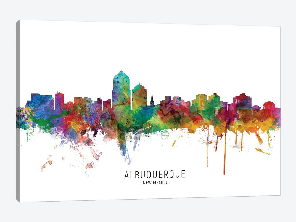Albuquerque New Mexico Skyline by Michael Tompsett 1-piece Art Print