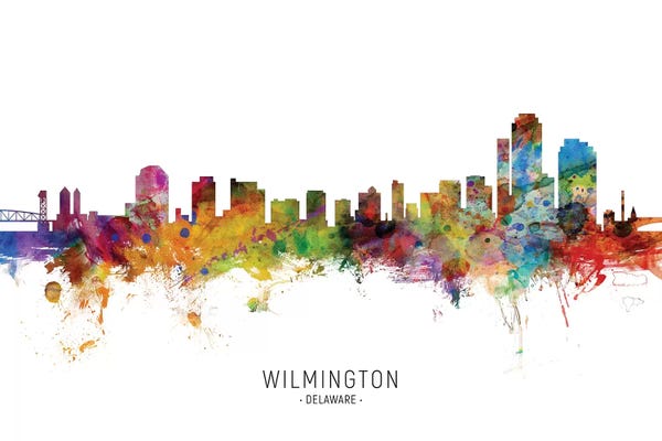 North Carolina: Wilmington Delaware Skyline by Michael Tompsett