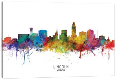 Lincoln Nebraska Skyline Canvas Art Print