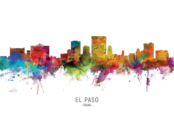 El Paso: El Paso Texas Skyline by Michael Tompsett