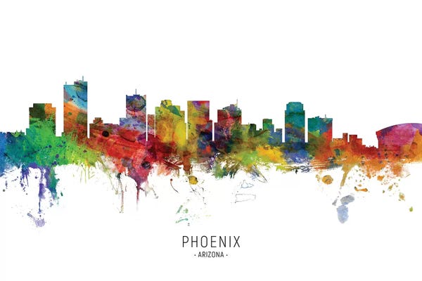 Phoenix: Phoenix Arizona Skyline by Michael Tompsett