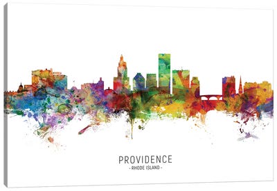 Providence Rhode Island Skyline Canvas Art Print - Rhode Island Art
