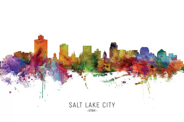 Salt Lake City: Salt Lake City Utah Skyline by Michael Tompsett