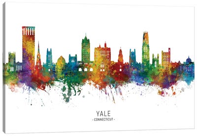 Yale Connecticut Skyline Canvas Art Print - Connecticut