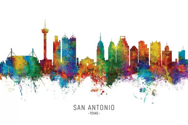 San Antonio: San Antonio Texas Skyline by Michael Tompsett