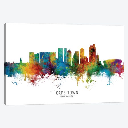 Cape Town South Africa Skyline Canvas Print #MTO2052} by Michael Tompsett Canvas Art Print
