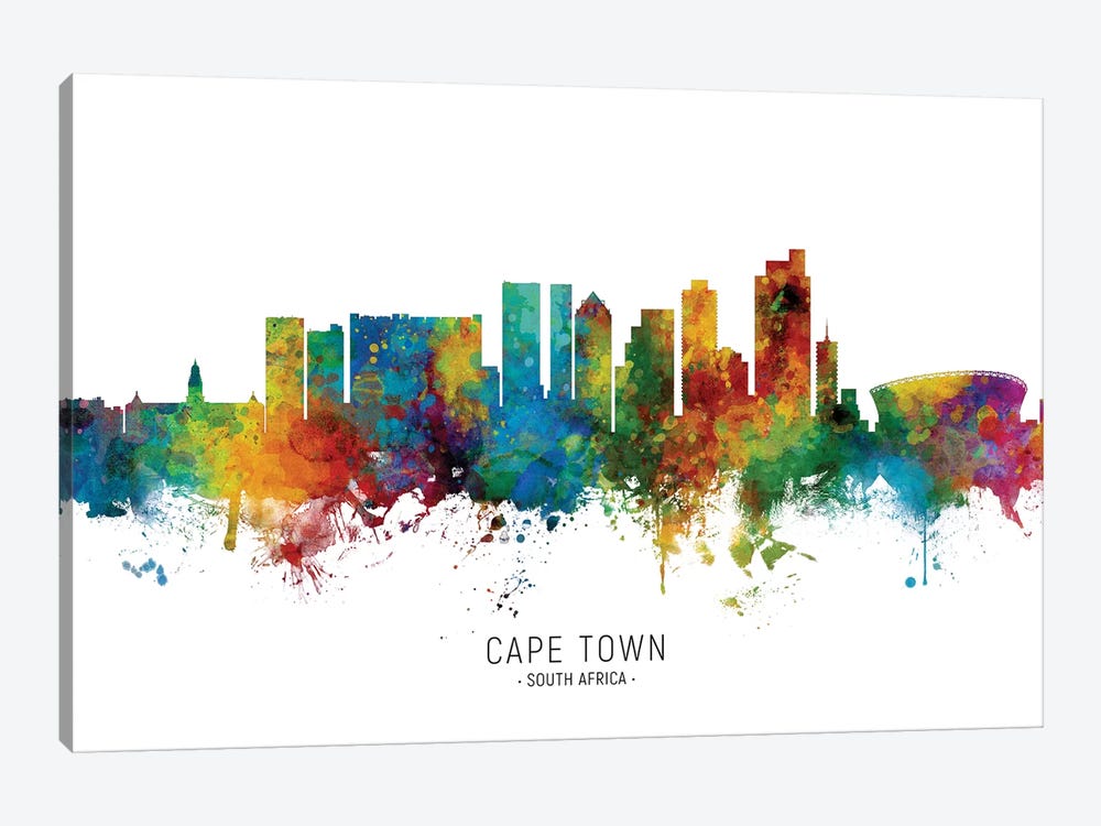 Cape Town South Africa Skyline by Michael Tompsett 1-piece Canvas Art