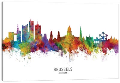 Brussels Belgium Skyline Canvas Art Print - Belgium