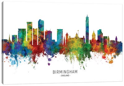 Birmingham England Skyline Canvas Art Print