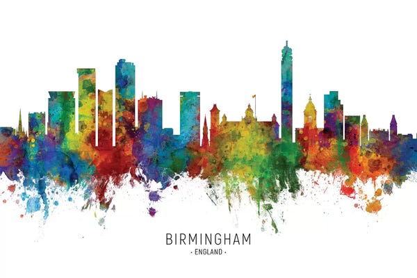 Birmingham: Birmingham England Skyline by Michael Tompsett