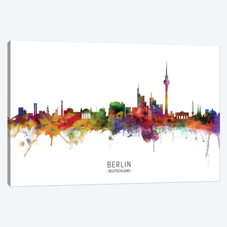 Berlin Germany Skyline Canvas Print #MTO2055} by Michael Tompsett Canvas Artwork