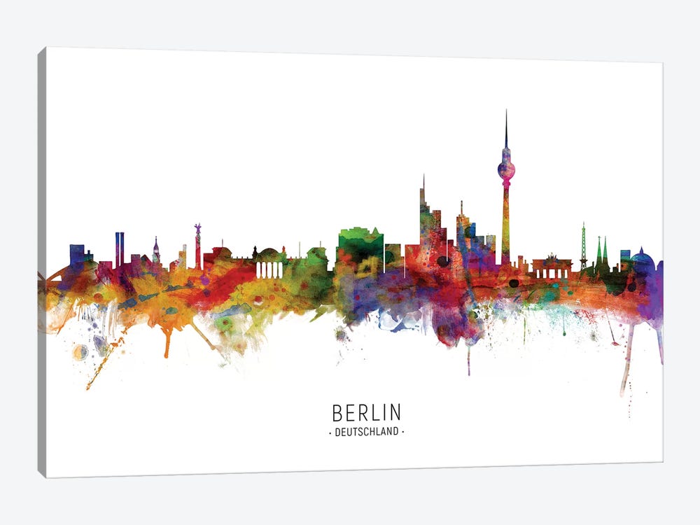 Berlin Germany Skyline by Michael Tompsett 1-piece Art Print