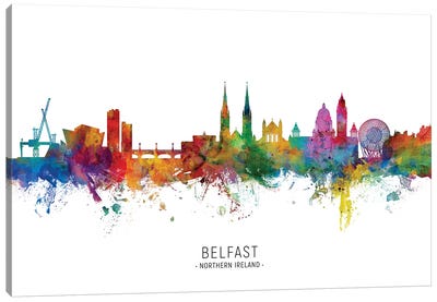 Belfast Northern Ireland Skyline Canvas Art Print