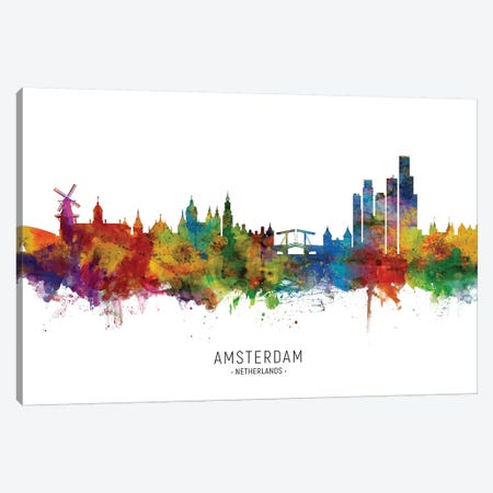 Amsterdam Netherlands Skyline Canvas Print #MTO2059} by Michael Tompsett Canvas Art Print