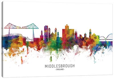 Middlesbrough England Skyline Canvas Art Print