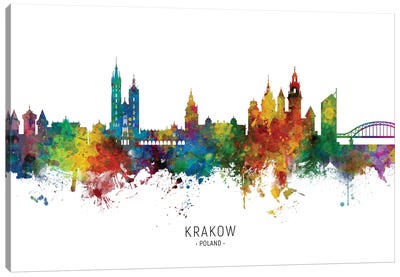 Krakow Poland Skyline Canvas Art Print - Poland