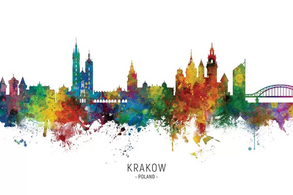Poland: Krakow Poland Skyline by Michael Tompsett