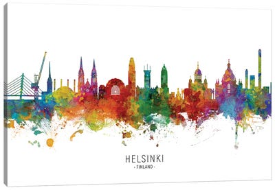 Helsinki Finland Skyline Canvas Art Print - Finland