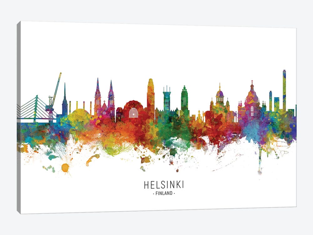 Helsinki Finland Skyline by Michael Tompsett 1-piece Art Print