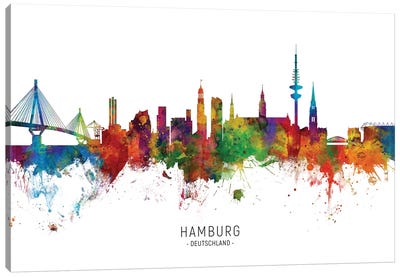Hamburg Germany Skyline Canvas Art Print - Germany Art