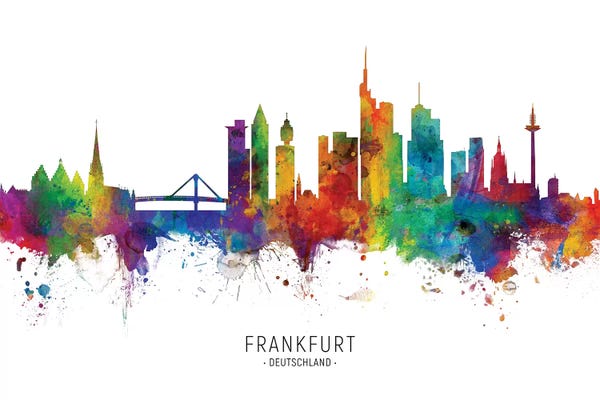 Frankfurt: Frankfurt Germany Skyline by Michael Tompsett