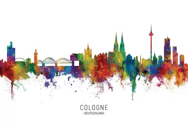 Cologne: Cologne Germany Skyline by Michael Tompsett