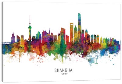Shanghai China Skyline Canvas Art Print - China Art