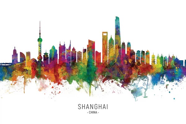 Shanghai: Shanghai China Skyline by Michael Tompsett