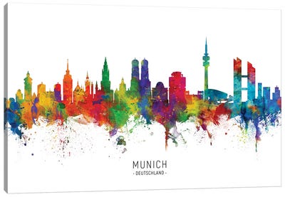 Munich Germany Skyline Canvas Art Print