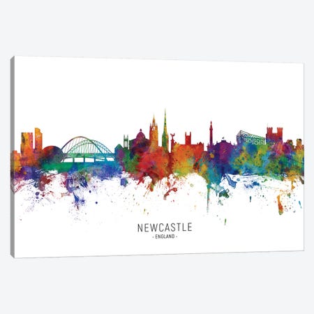 Newcastle England Skyline Canvas Print #MTO2074} by Michael Tompsett Canvas Art
