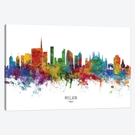 Milan Italy Skyline Canvas Print #MTO2075} by Michael Tompsett Canvas Artwork