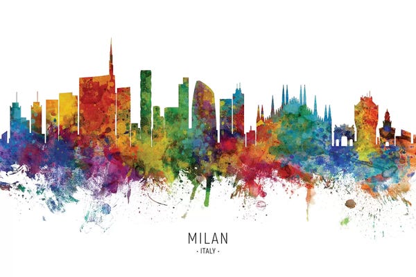 Lombardy: Milan Italy Skyline by Michael Tompsett