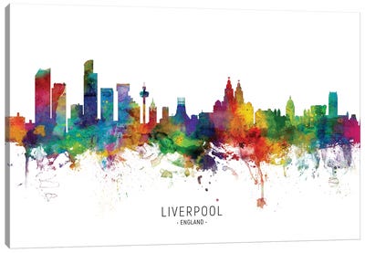 Liverpool England Skyline Canvas Art Print - United Kingdom Art