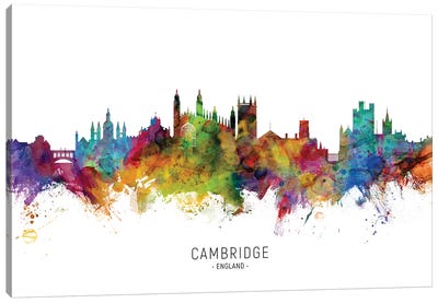 Cambridge England Skyline Canvas Art Print
