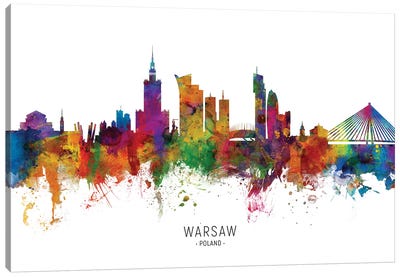 Warsaw Poland Skyline Canvas Art Print