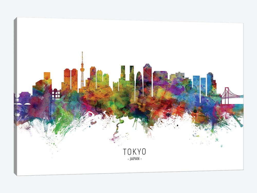 Tokyo Japan Skyline by Michael Tompsett 1-piece Art Print
