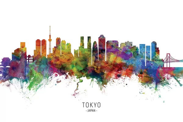 Tokyo: Tokyo Japan Skyline by Michael Tompsett