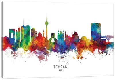 Tehran Iran Skyline Canvas Art Print