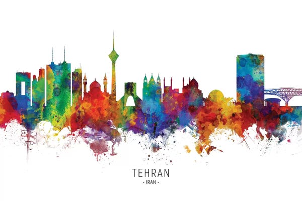 Iran: Tehran Iran Skyline by Michael Tompsett