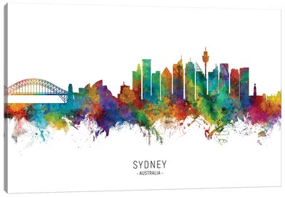 Sydney Australia Skyline Canvas Art Print - Australia Art