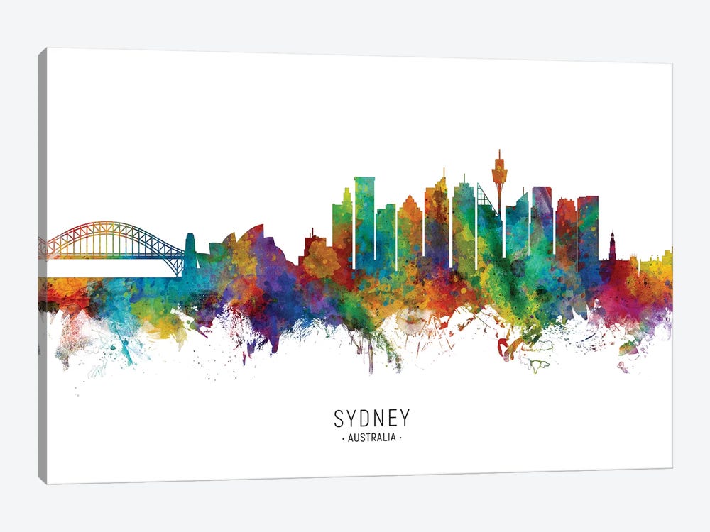 Sydney Australia Skyline by Michael Tompsett 1-piece Canvas Print