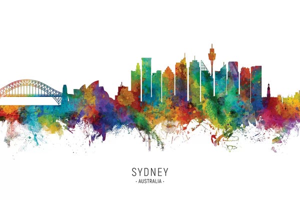Australia: Sydney Australia Skyline by Michael Tompsett