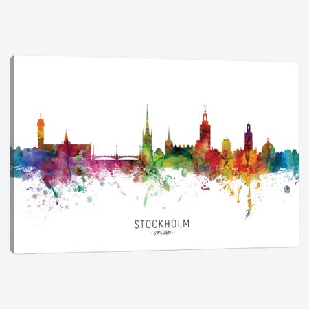 Stockholm Sweden Skyline Canvas Print #MTO2087} by Michael Tompsett Canvas Art Print