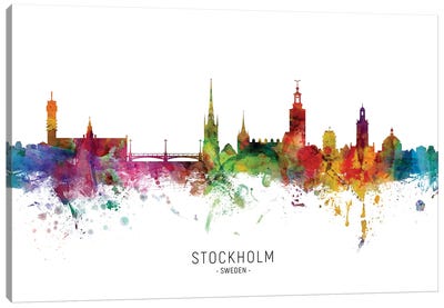 Stockholm Sweden Skyline Canvas Art Print