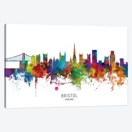 Bristol England Skyline Canvas Print #MTO2090} by Michael Tompsett Canvas Print