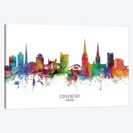 Coventry England Skyline Canvas Print #MTO2092} by Michael Tompsett Art Print