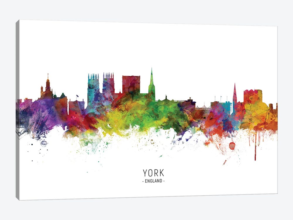 York England Skyline by Michael Tompsett 1-piece Canvas Artwork