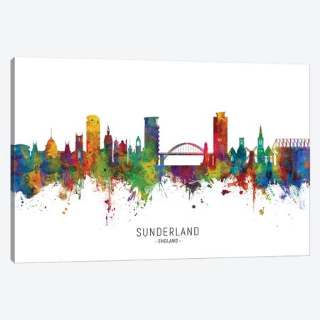 Sunderland England Skyline Canvas Print #MTO2098} by Michael Tompsett Art Print