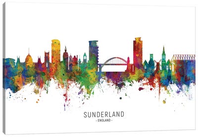 Sunderland England Skyline Canvas Art Print