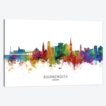 Bournemouth England Skyline Canvas Print #MTO2100} by Michael Tompsett Canvas Art Print